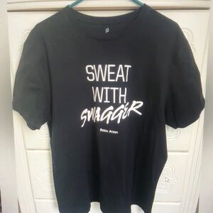 Black 'Sweat with Swagger' T-Shirt